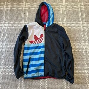 Rare Adidas Originals Jacket Windbreaker Glanz Cal Surf Red Blue Black